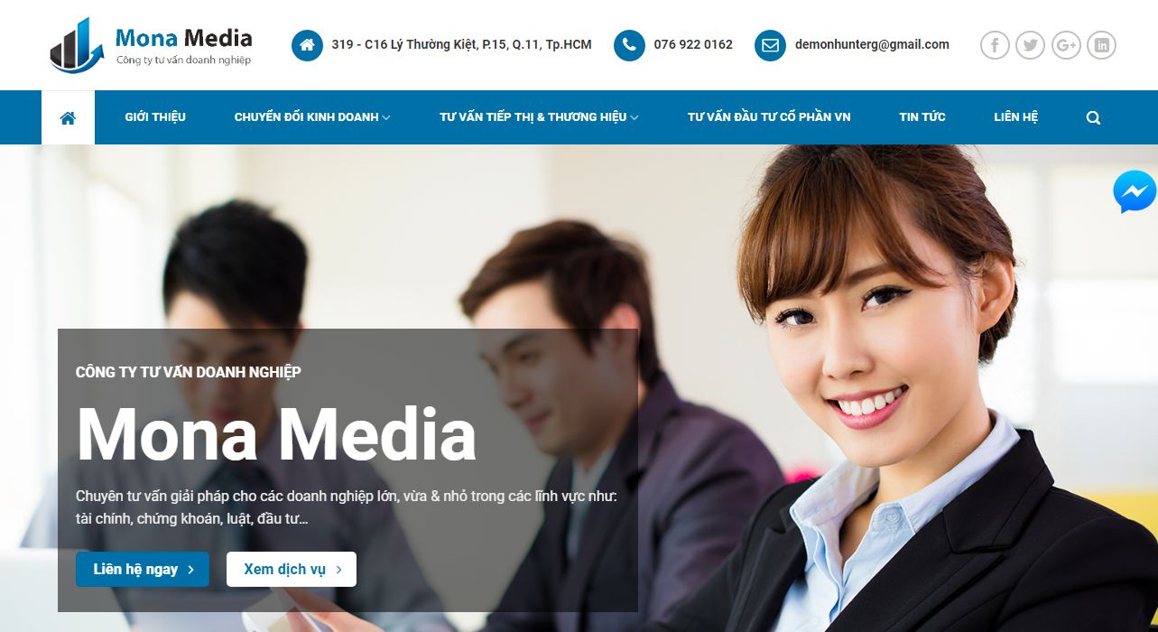 Thiết kế website giới thiệu công ty tư vấn